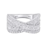 Lab Created 2CTTW Grown Diamond Criss Cross Ring