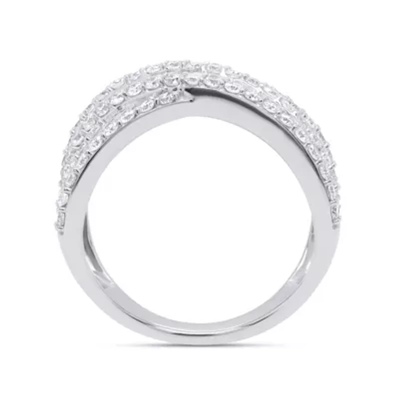 Lab Created 2CTTW Grown Diamond Criss Cross Ring