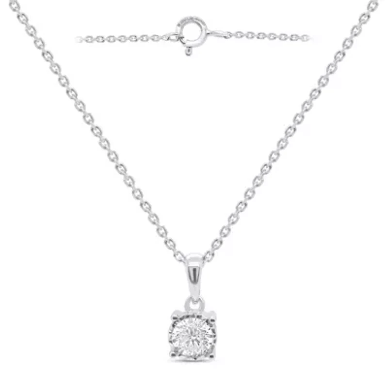 Lab Created 1/2CTTW Grown Diamond Solitiare Pendant