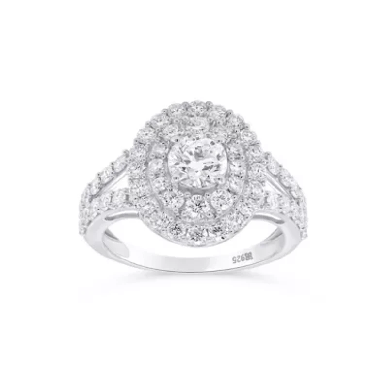 LAB Created 2 CTW GROWN DIAMOND RING  STERLING SILVER
