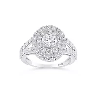 LAB Created 2 CTW GROWN DIAMOND RING  STERLING SILVER