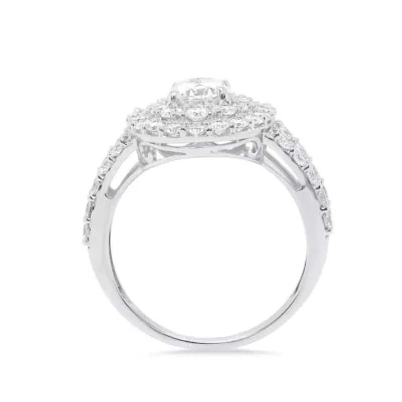LAB Created 2 CTW GROWN DIAMOND RING  STERLING SILVER