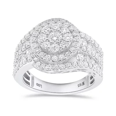 Lab Created Sterling Silver 2.00 Ctw Lgd Ring