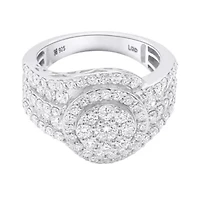 Lab Created Sterling Silver 2.00 Ctw Lgd Ring