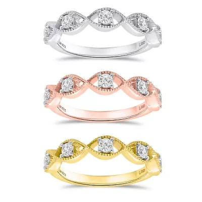 Lab Created Sterling Silver 1.00 Ctw Lgd Set Of Three Rings