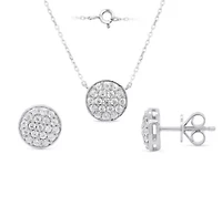 Lab Created Gold Over Silver 1.00 Ctw Lgd Earring Pendant Set