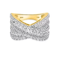 Lab Created Gold Over Silver Ctw Lgd Ring