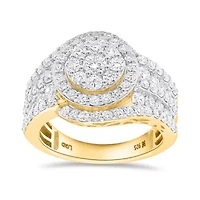 Lab Created Gold Over Silver 2.00 Ctw Lgd Ring