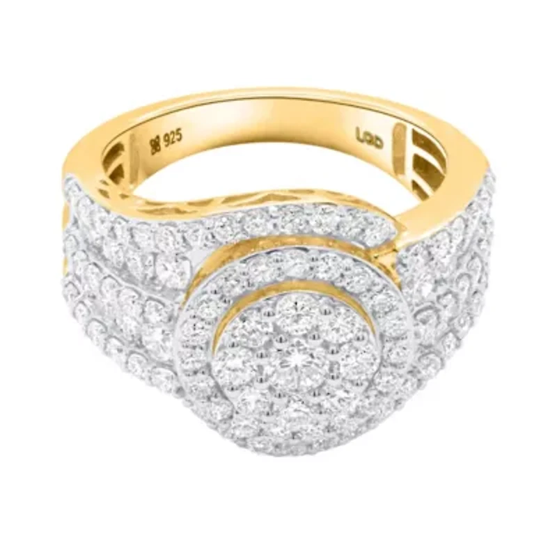 Lab Created Gold Over Silver 2.00 Ctw Lgd Ring