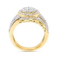 Lab Created Gold Over Silver 2.00 Ctw Lgd Ring