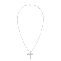 Lab Created Gold Over Silver 2.00 Ctw Lgd Cross Pendant