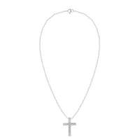 Lab Created Gold Over Silver 2.00 Ctw Lgd Cross Pendant