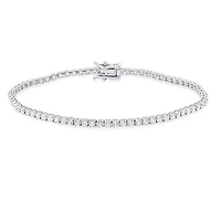 Lab Created Gold Over Silver 3.00 Ctw Lgd Tennis Bracelet