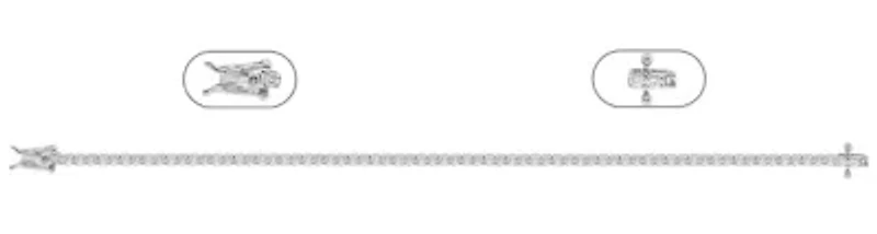 Lab Created Gold Over Silver 3.00 Ctw Lgd Tennis Bracelet