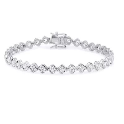 Lab Created Gold Over Silver 3.00 Ctw Lgd Bracelet