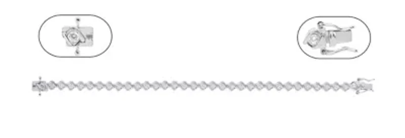 Lab Created Gold Over Silver 3.00 Ctw Lgd Bracelet