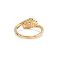 Lab Created Gold Over Silver 1.00 Ctw Lgd Three Stone Ring