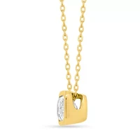 Lab Created 1 Ct Emerald Grown Diamond Bezel Set Solitaire Pendant Gold Plated Sterling Silver