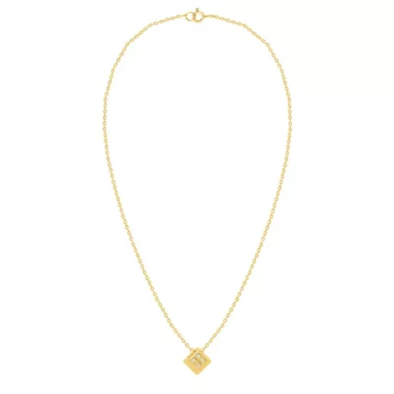 Lab Created 1 Ct Princess Grown Diamond Bezel Set Solitaire Pendant Sterling Silver