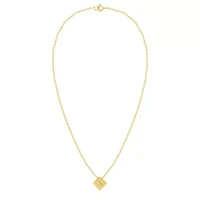 Lab Created 1 Ct Princess Grown Diamond Bezel Set Solitaire Pendant Sterling Silver