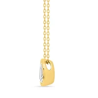 Lab Created 1 Ct Pear Grown Diamond Bezel Set Solitaire Pendant Gold Plated Sterling Silver
