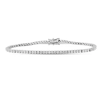 Lab Created 14K Whitegold 3.00 Ctw Lgd Tennis Bracelet