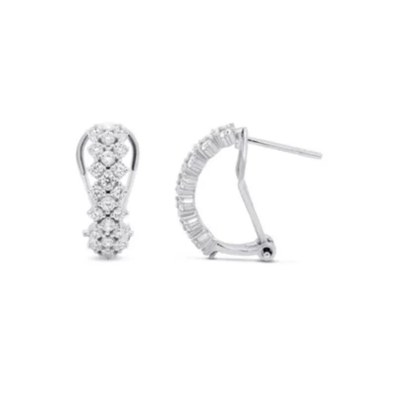 Lab Created 1 CTTW LAB GROWN DIAMOND EARRINGS IN STERLING SILVER