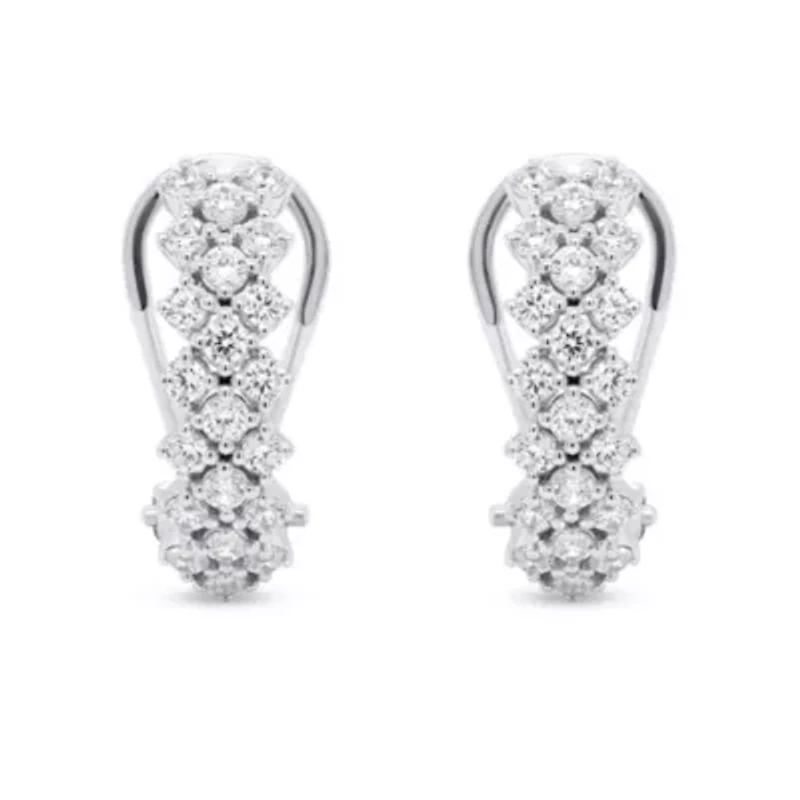 Lab Created 1 CTTW LAB GROWN DIAMOND EARRINGS IN STERLING SILVER