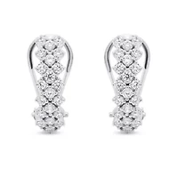 Lab Created 1 CTTW LAB GROWN DIAMOND EARRINGS IN STERLING SILVER