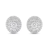 Lab Created 2 CTW LAB GROWN DIAMOND STUDS EARRINGS IN STERLING SILVER