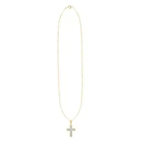 Lab Created 1/2 CTW LAB GROWN DIAMOND CROSS PENDANT IN GOLD PLATED STERLING SILVER