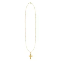 Lab Created 1/2 CTW LAB GROWN DIAMOND CROSS PENDANT IN GOLD PLATED STERLING SILVER
