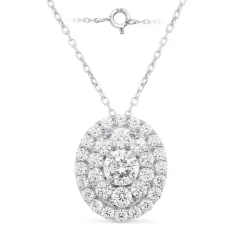 Lab Created 2 CTW LAB GROWN DIAMOND PENDANT IN STERLING SILVER