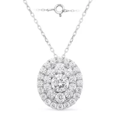Lab Created 2 CTW LAB GROWN DIAMOND PENDANT IN STERLING SILVER