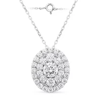 Lab Created 2 CTW LAB GROWN DIAMOND PENDANT IN STERLING SILVER
