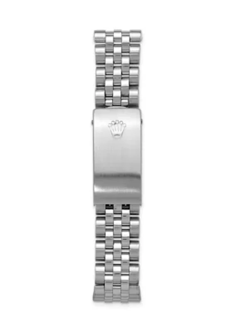 Datejust Jubilee Silver Diamond Dial 18K Fluted Bezel Watch - FINAL SALE