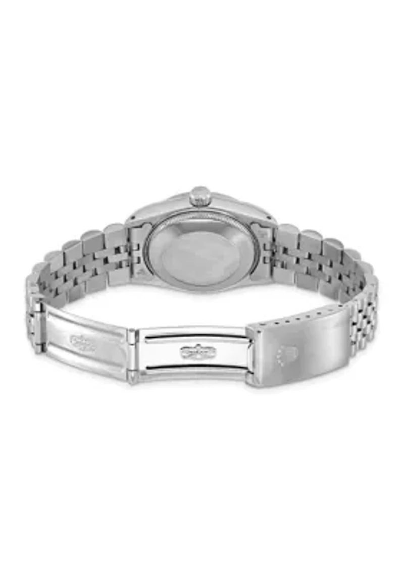 Datejust Stainless Steel with 18K White Gold Fluted Bezel Jubilee Bracelet Watch - FINAL SALE