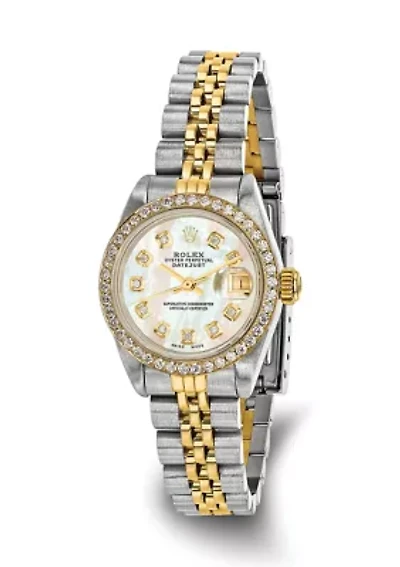 Datejust Jubilee Diamond Bezel Watch - FINAL SALE, NO RETURNS OR EXCHANGES