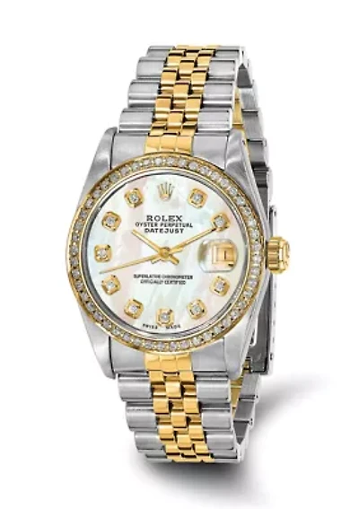Datejust Jubilee Diamond Bezel Bracelet Watch - FINAL SALE, NO RETURNS OR EXCHANGES