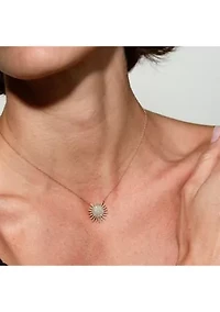 1/2 ct. t.w. Diamond Starburst Necklace in 14K Yellow Gold