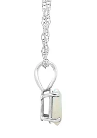 14K Gold 8x6 Oval Opal Pendant