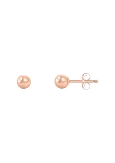 14K Rose Gold 4mm Ball Stud Earrings