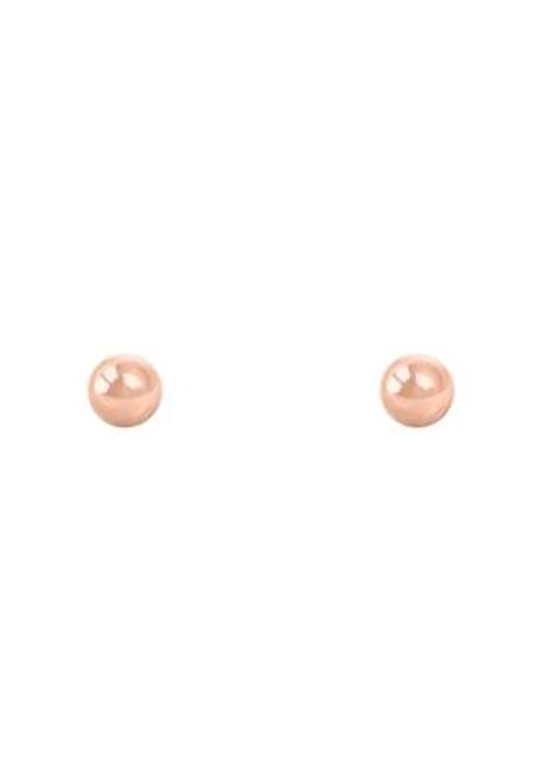 14K Rose Gold 4mm Ball Stud Earrings