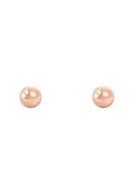14K Rose Gold 5mm Button Stud Earrings