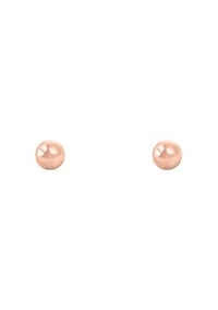 14K White Gold 4mm Button Stud Earrings