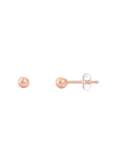 14K Yellow Gold 3mm Ball Stud Earrings