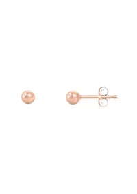 14K Yellow Gold 3mm Ball Stud Earrings