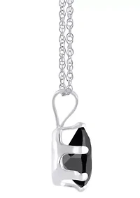 10K Yellow Gold 7x5mm Pear Shape Black Onyx Pendant Necklace
