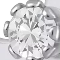 14K Gold White Topaz Initial Earring