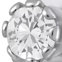 14K Gold White Topaz Initial Single Stud Earring